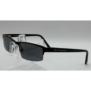 Tru Trussardi TR12716 Black Rectangular Sunglasses Titanium 53-19